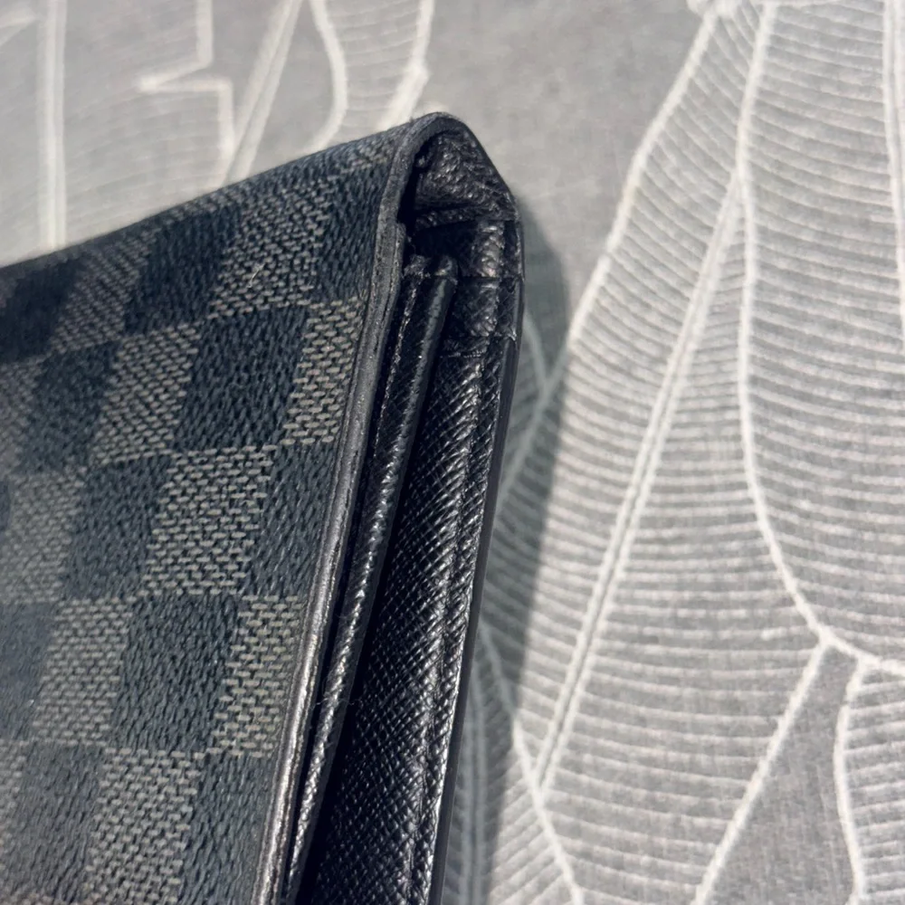 Louis Vuitton Black Textured Long Wallet